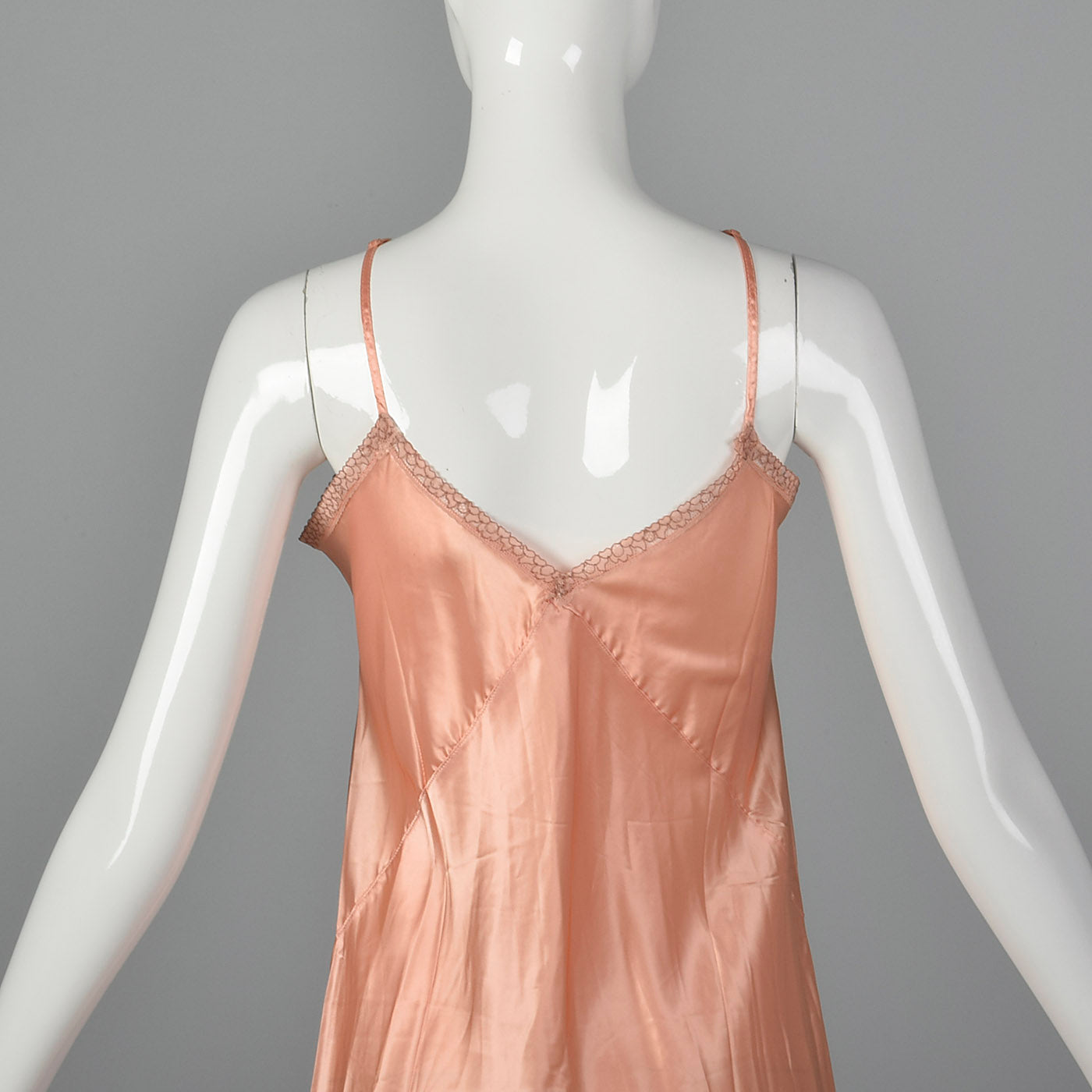 1940s Deadstock Pink Rayon Full Slip