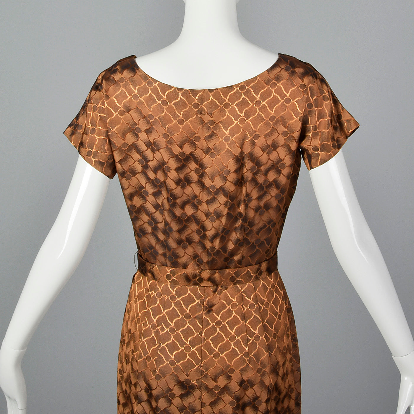 1950s Bronze Pencil Dress