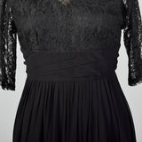 XXL 1950s Lace and Chiffon Dress