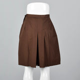 1960s Brown Mini Skort