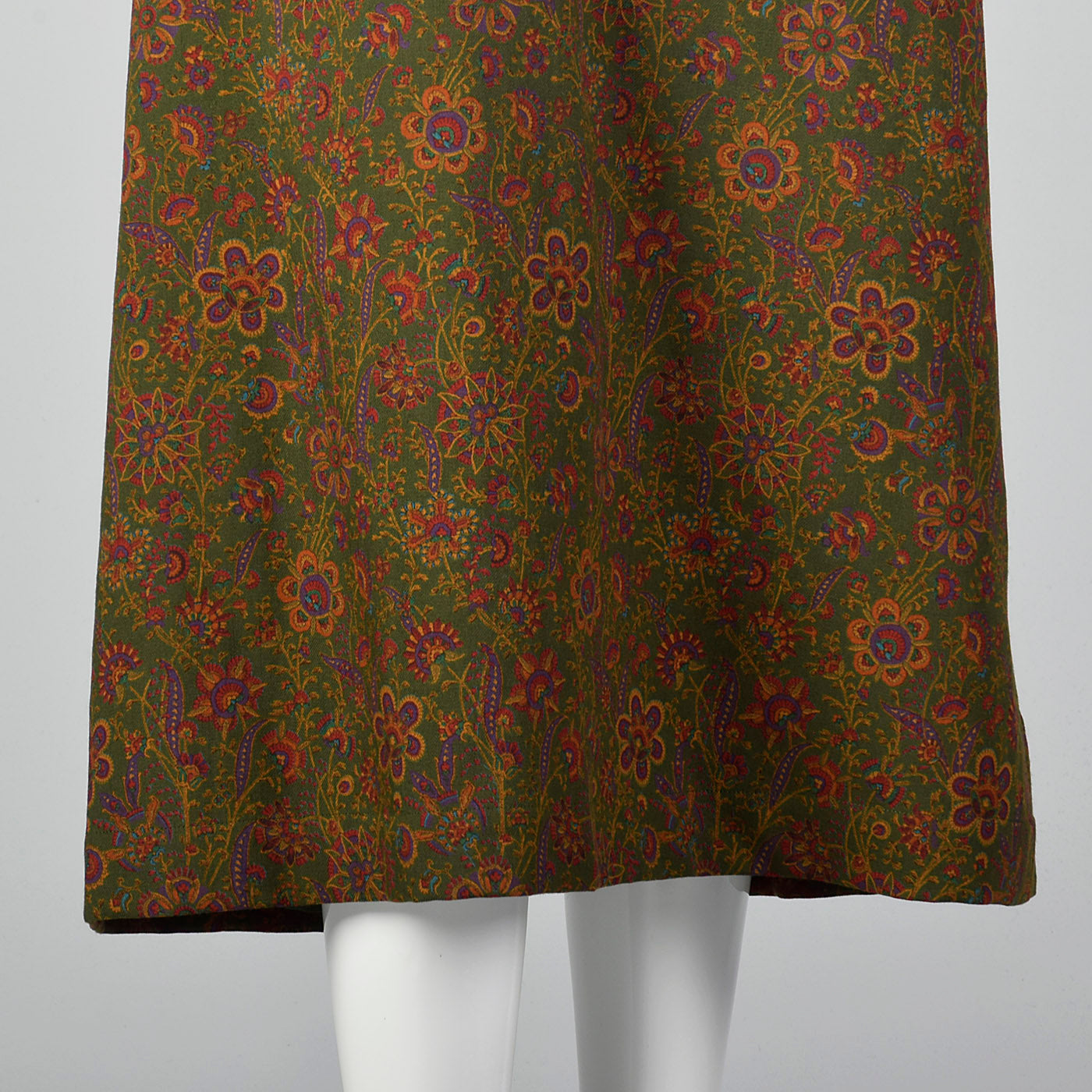 1970s Yves Saint Laurent Floral Print Dress
