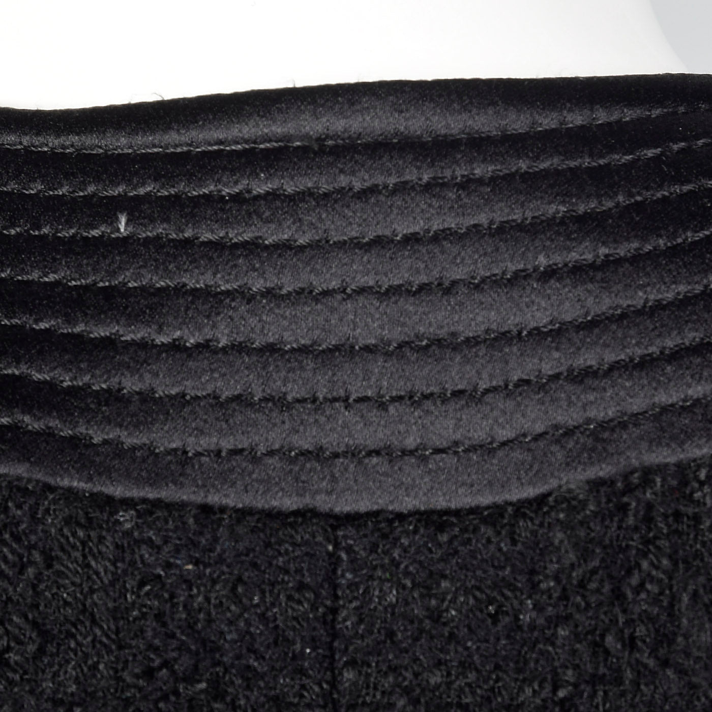 1960s Black Chunky Tweed Skirt Suit