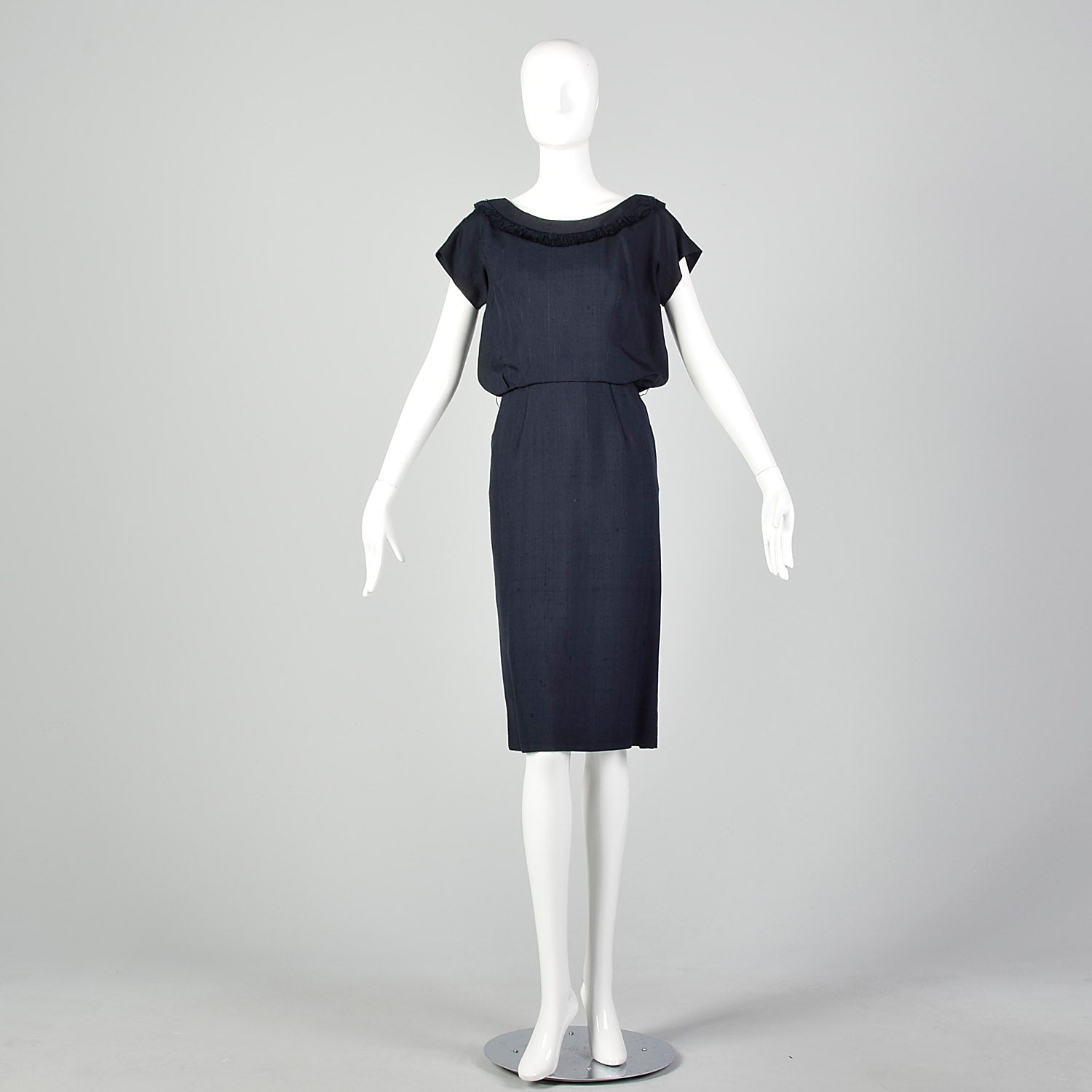 Small 1950s Suzy Perette Navy Blue Dress