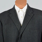 1960s Dark Green Herringbone Tweed Long Coat