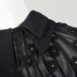 Medium 1930s Sheer Black Shirt