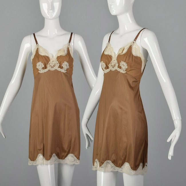 1950s Deadstock Full Slip with Lace Details