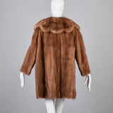 1950s Mink Coat with Dramatic Scalloped Collar