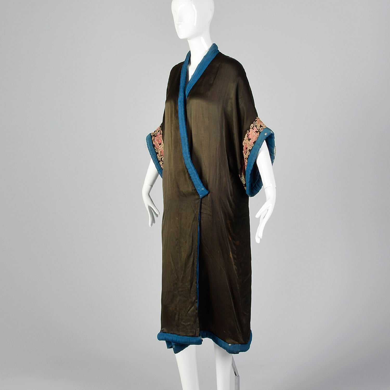 1920s Opera Coat with Embroidered Dragon Sleeves