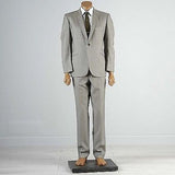 1960s Men's Mod Two Piece Suit in Black &  White Houndstooth with Red Lining