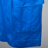 1950s Electric Blue Pencil Dress with Hip Sash