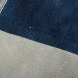 XXS 1970s Jacket Blue Patchwork Leather Long Sleeve Coat
