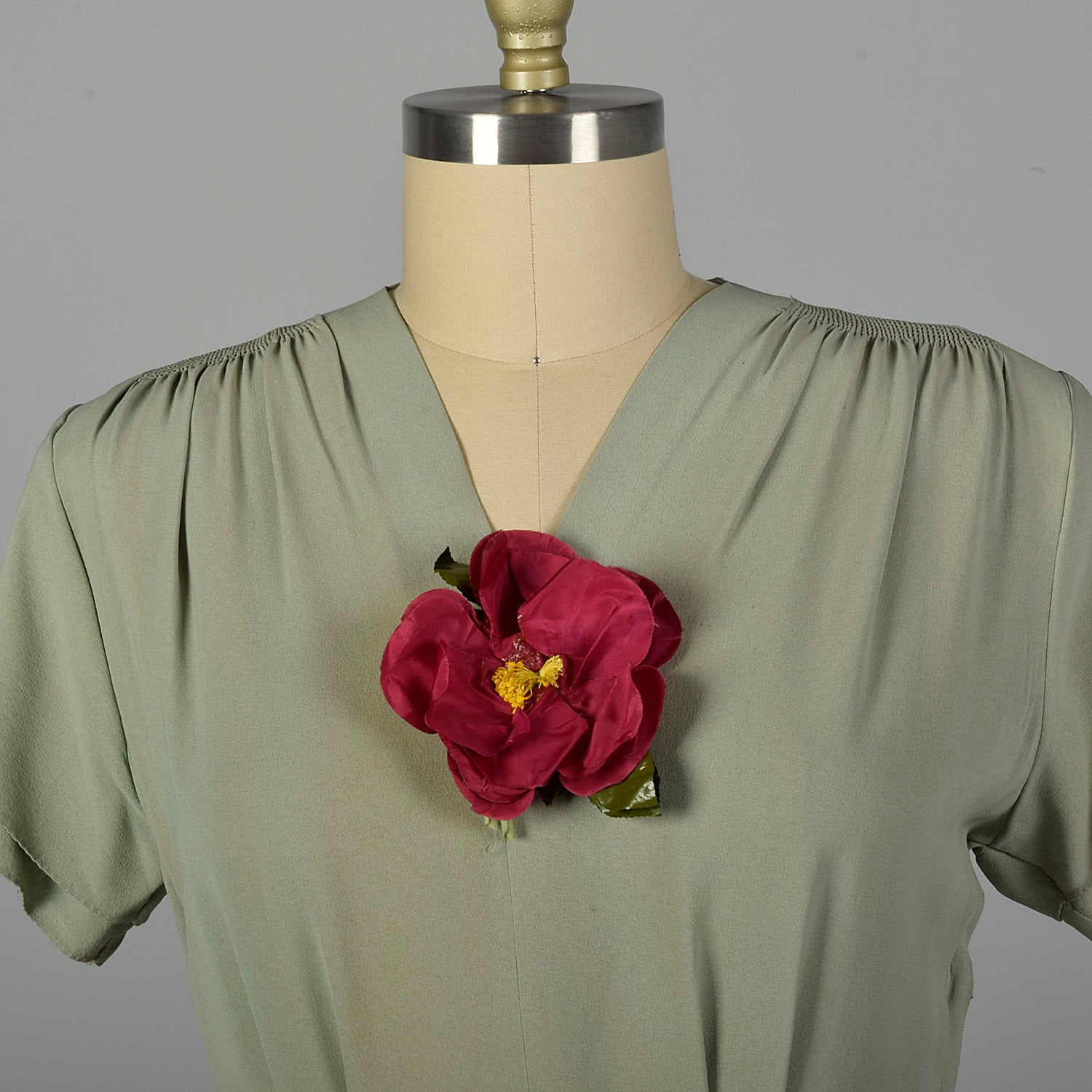 XXL 1940s Green Long Dress