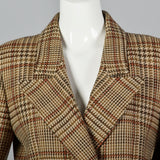 1980s Gucci Brown Plaid Cashmere Blazer