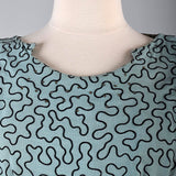 1950s Blue Dress with Amoeba Squiggles