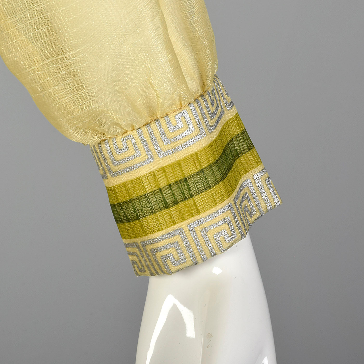 1970s Alfred Shaheen Yellow Maxi Dress