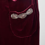 Small 1930s Silk Velvet Day Dress