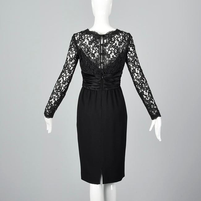 Pierre Balmain Little Black Dress with Lace Bodice