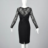 Pierre Balmain Little Black Dress with Lace Bodice