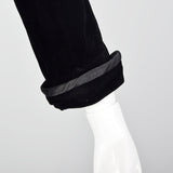 1950s Medium Mollie Parnis Dress Black Velvet Evening Gown Silk Satin Long Sleeve