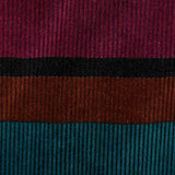 Small 1980s Horizontal Stripe Skirt Set Jewel Tone Suit Narrow Wale Corduroy Separates Outfit