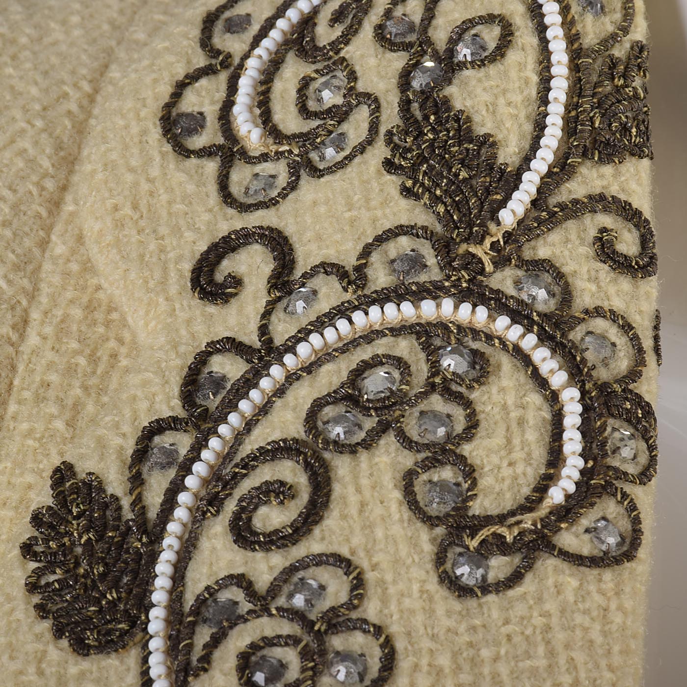 1940s Clutch Coat with Beaded Lapels