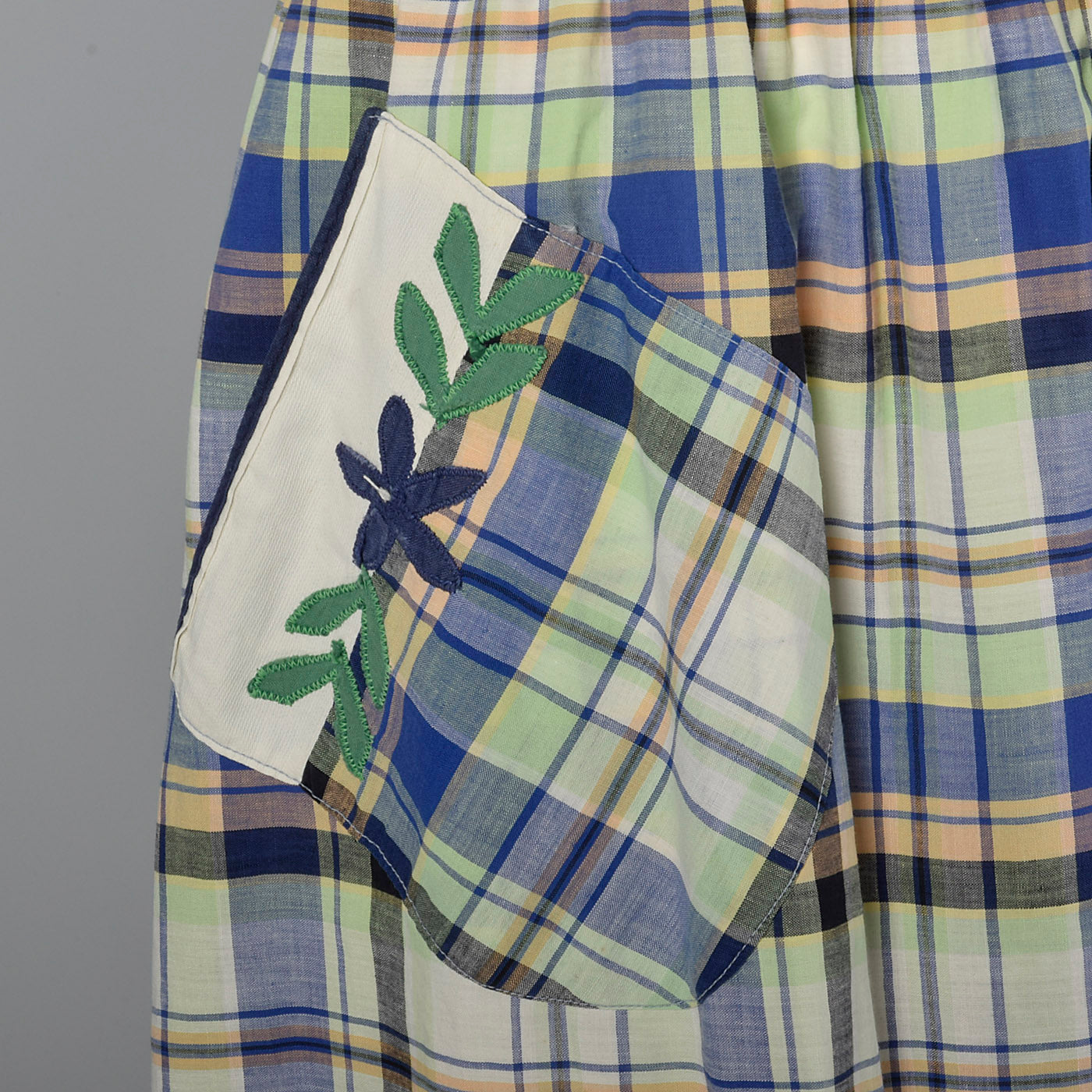 1950s Plaid Dress and Jacket with Patch Pockets