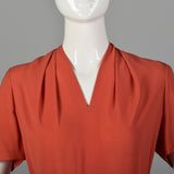 Small 1940s Rayon Crepe Maxi Dress