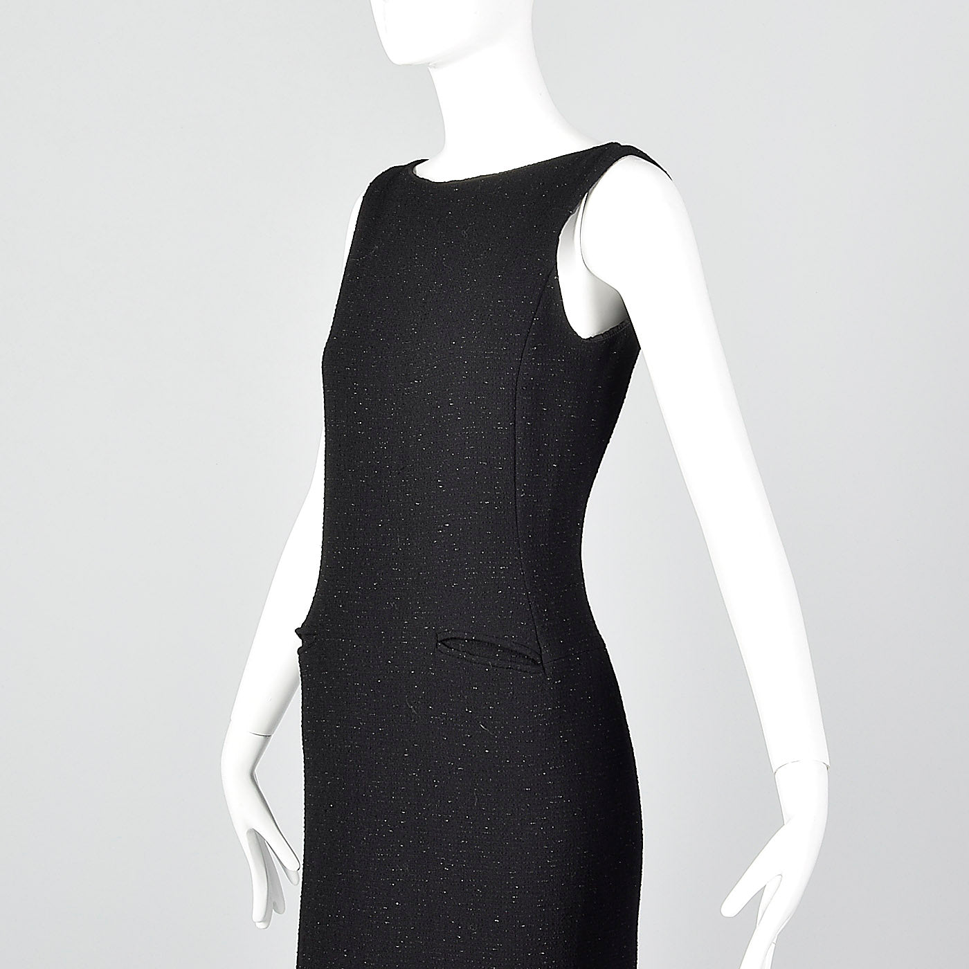 Moschino Cheap & Chic Tight Black Dress with Lurex Threads
