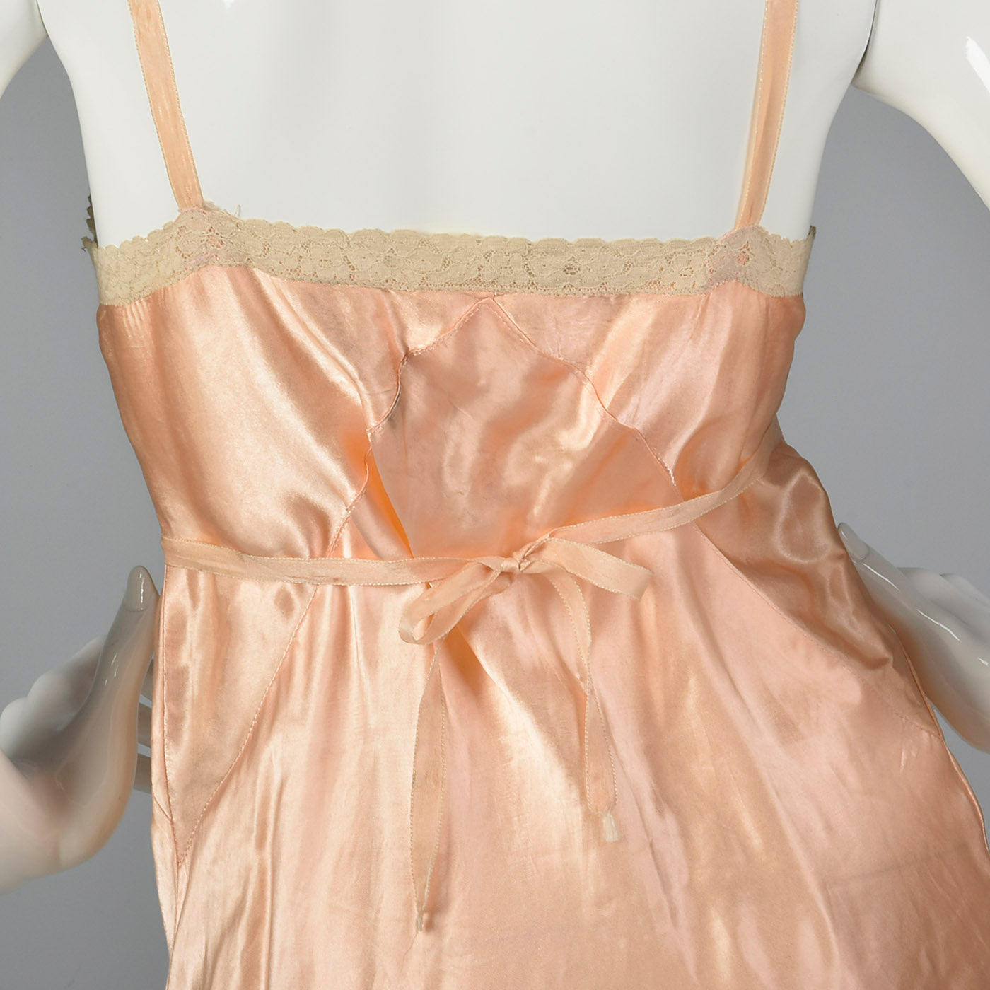 1930s Pink Slip with Wide Lace Trim