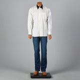 2000s Comme des Garcons White Cotton Circle Print Shirt