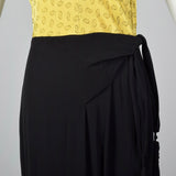 1940s Yellow Dress with Unique Hip Tie Sash