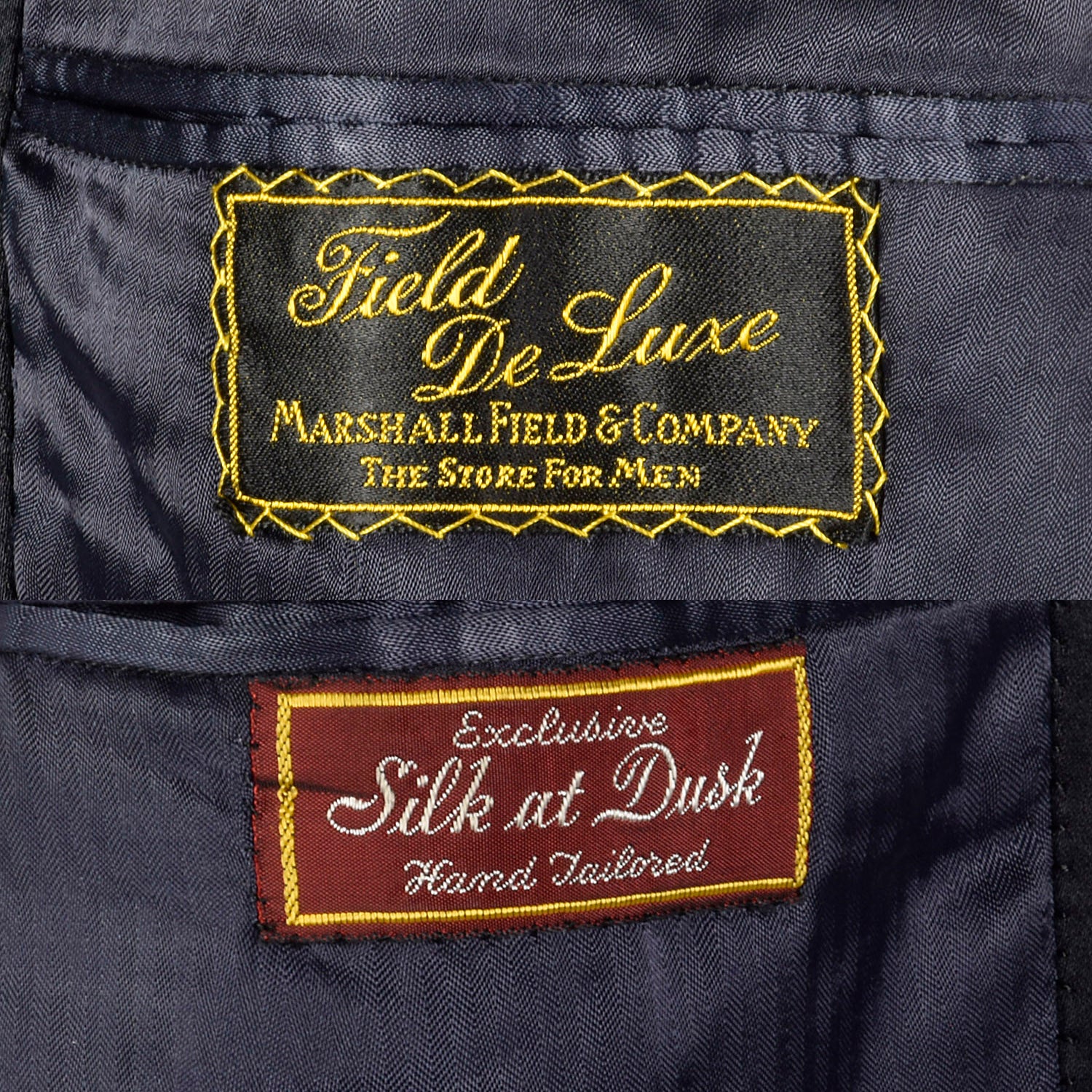 45L 1950s Navy Black Silk Shawl Collar Mens Tuxedo Single Button