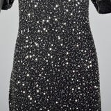 1990s Black Beaded Dress