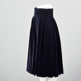 XS Anne Klein Navy Velvet Full Circle Skirt