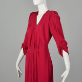 Small 1940s Pink Rayon Evening Gown
