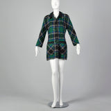 XS Valentino Miss V 1980s Plaid Jacket