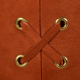 Via Veneto Orange Suede Skirt