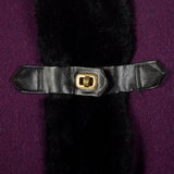 XS 1960s Purple Princess Coat with Faux Fur Trim
