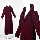 1940s Burgundy Velvet Opera Coat