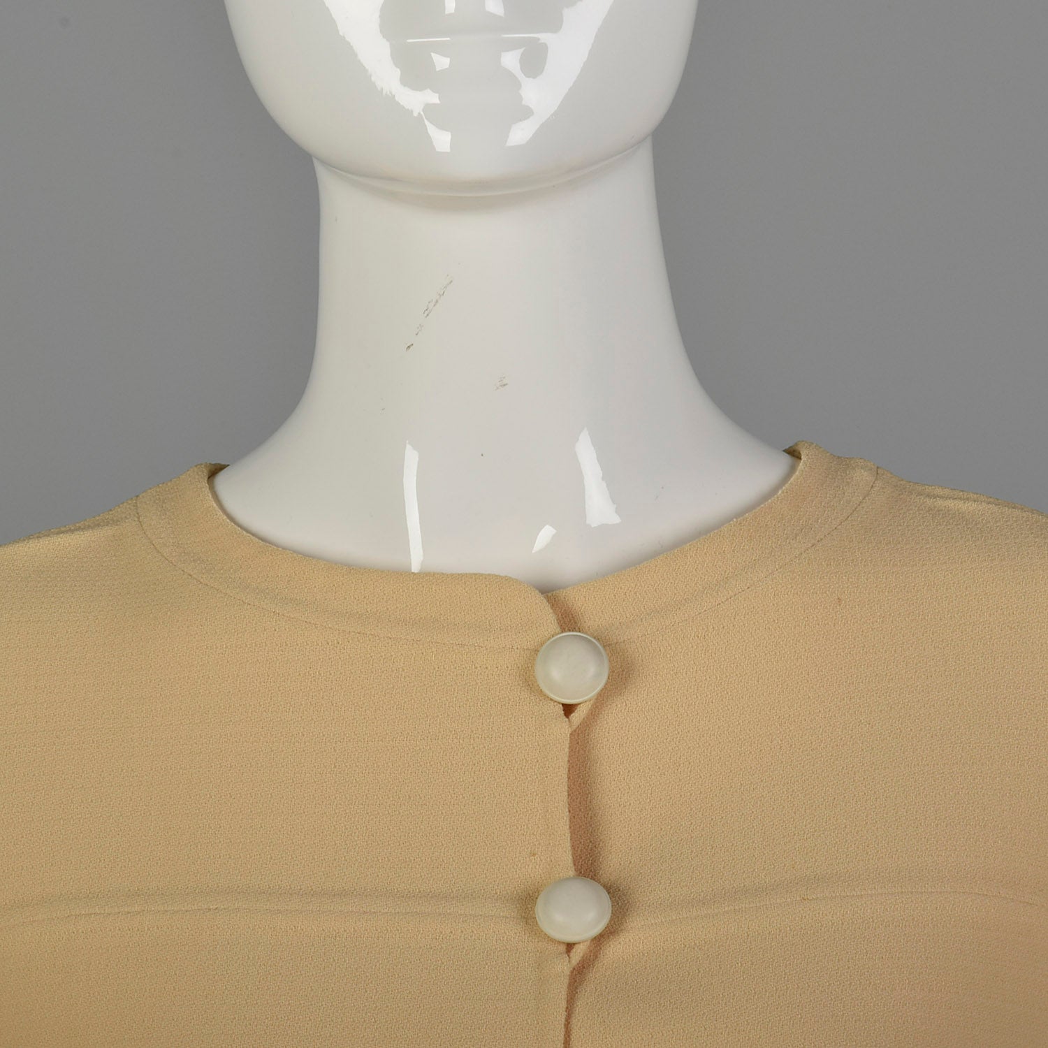 Small 1960s Minimalist Cream Jacket