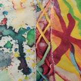 Alberto Makali Multi-Color Abstract Print Stretch Top and Matching Jean Jacket Set