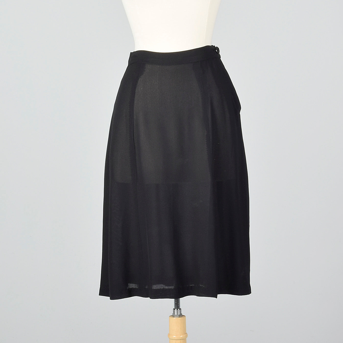 1940s Sheer Black Skirt Suit
