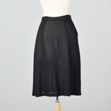 1940s Sheer Black Skirt Suit
