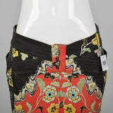 Medium Roberto Cavalli Skirt Corset Lace Denim Low Rise Jeans