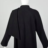 Medium 1980s Black Swing Coat