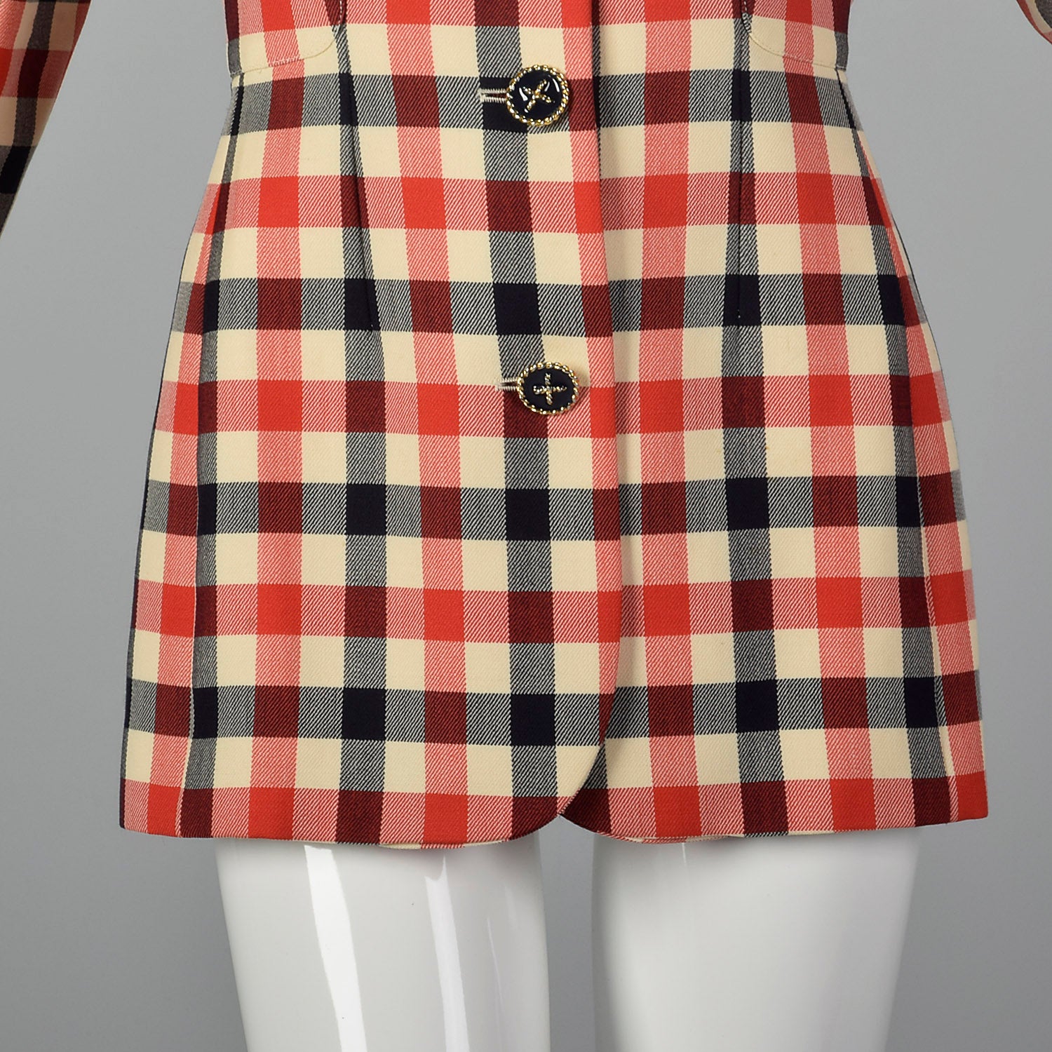 Medium 1980s Italian Gingham Check Jacket