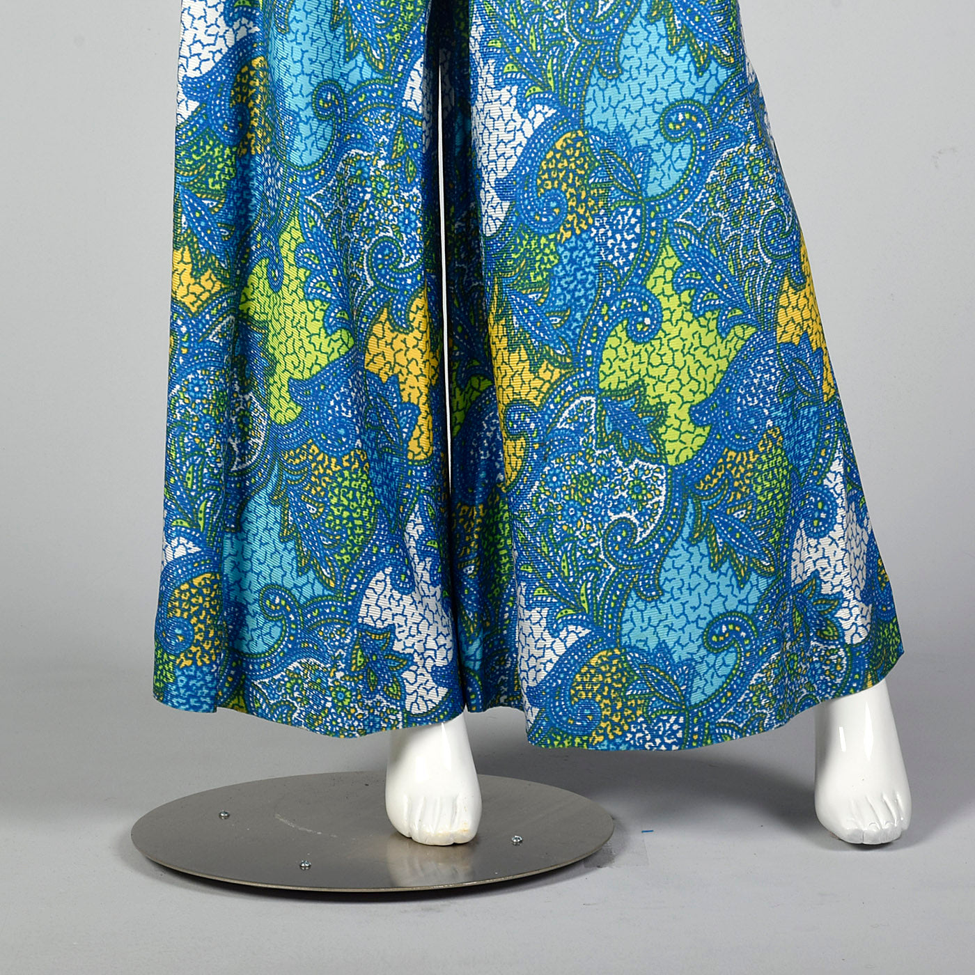 1960s Blue Palazzo Pants and Tunic Outfit