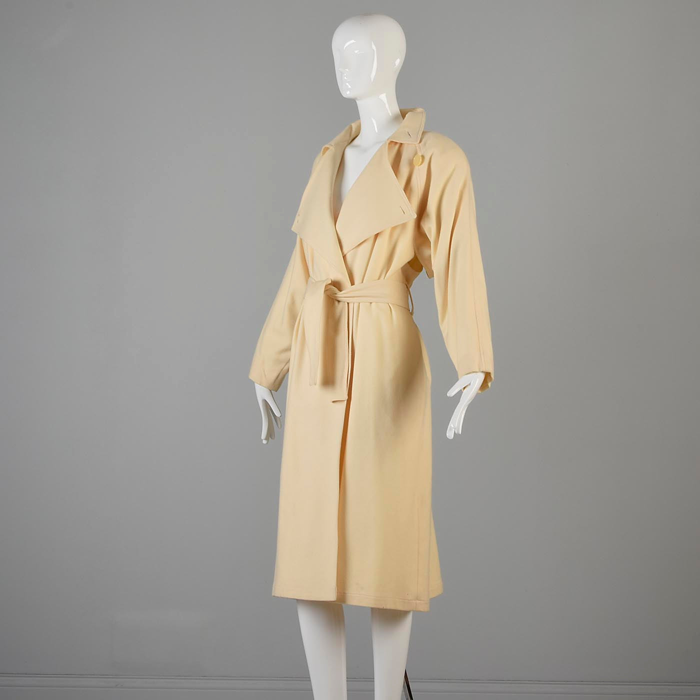 1980s Avant Garde Coat in Cream Wool