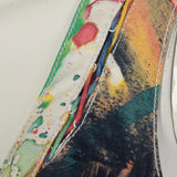 Alberto Makali Multi-Color Abstract Print Stretch Top and Matching Jean Jacket Set