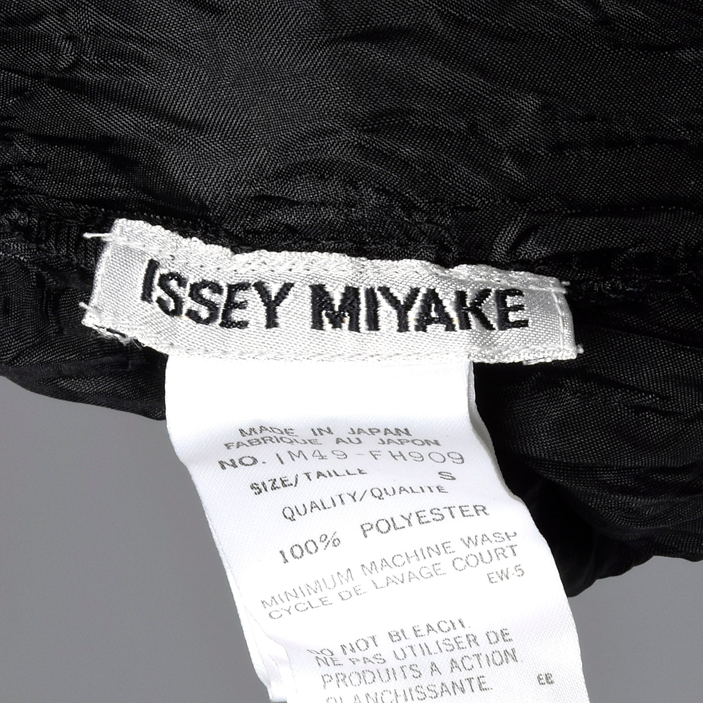 1990s Issey Miyake Black Textured Dress
